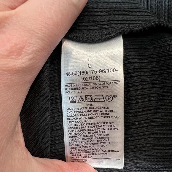 Gap Halter Midi Dress Black Ribbed Women's L NWOT - Picture 5 of 11